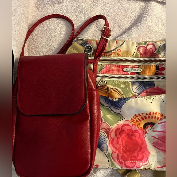 Floral and Solid Crossbody Bag Set - Picture 2 of 6